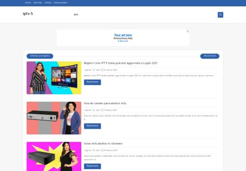 لقطة شاشة لموقع iptv-5
بتاريخ 22/07/2021
بواسطة دليل مواقع عرب ويب توب
