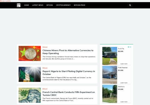 لقطة شاشة لموقع Bitcoin, Blockchain, Mining and Crypto News
بتاريخ 24/07/2021
بواسطة دليل مواقع عرب ويب توب