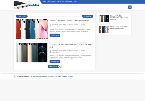 لقطة شاشة لموقع Mobile z
بتاريخ 31/03/2022
بواسطة دليل مواقع عرب ويب توب
