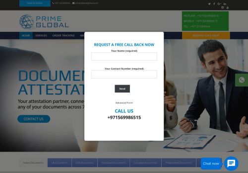 لقطة شاشة لموقع Prime Global Attestation Services UAE - Certificate & Document Attestation Services in UAE
بتاريخ 25/01/2021
بواسطة دليل مواقع عرب ويب توب